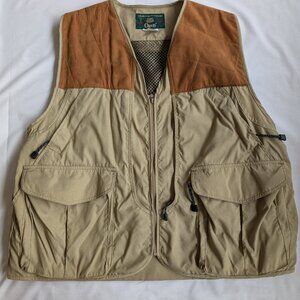 Vintage Orvis Upland Shooting Vest Game Bag Suede Shoulder Field Hunting Mesh XL
